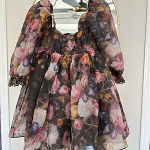 Selkie Floral Puff Sleeve Dress